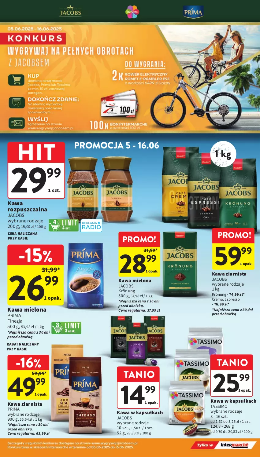 Gazetka promocyjna Intermarche - Gazetka Intermarche - ważna 05.06 do 11.06.2025 - strona 26 - produkty: Jacobs, Jacobs Krönung, Kawa, Kawa mielona, Kawa rozpuszczalna, Kawa ziarnista, Prima, Tassimo