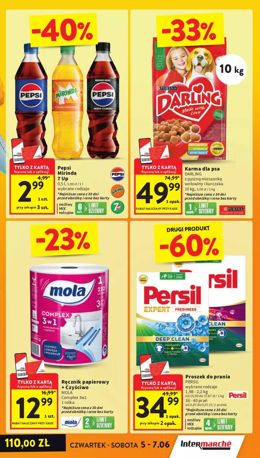 Gazetka promocyjna Intermarche - Gazetka Intermarche - ważna 05.06 do 11.06.2025 - strona 3 - produkty: Kurczak, Mirinda, Mola, Papier, Pepsi, Persil, Proszek do prania, Ręcznik
