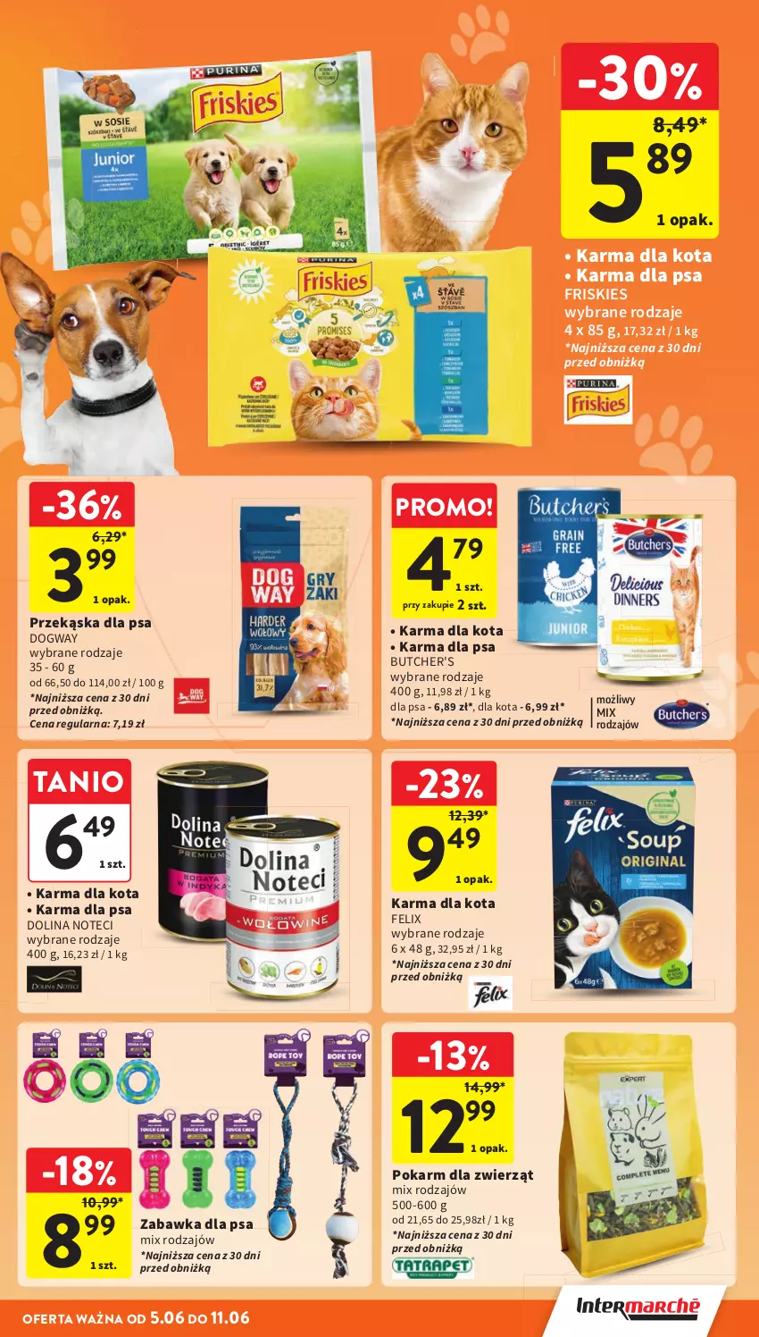 Gazetka promocyjna Intermarche - Gazetka Intermarche - ważna 05.06 do 11.06.2025 - strona 37 - produkty: Butcher's, Felix, Friskies, Zabawka