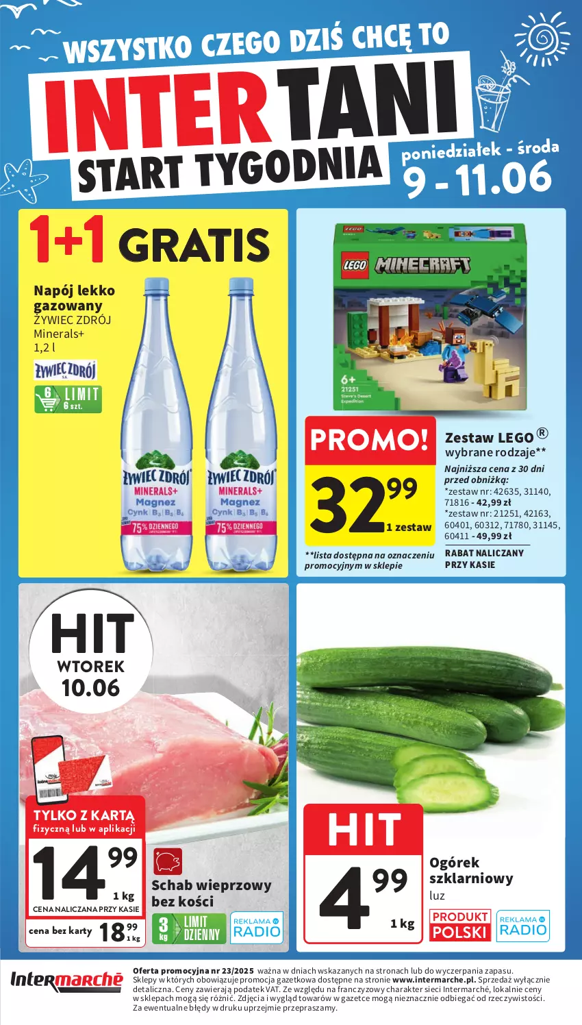 Gazetka promocyjna Intermarche - Gazetka Intermarche - ważna 05.06 do 11.06.2025 - strona 48 - produkty: Gra, LEGO, Napój, Ogórek, Schab wieprzowy