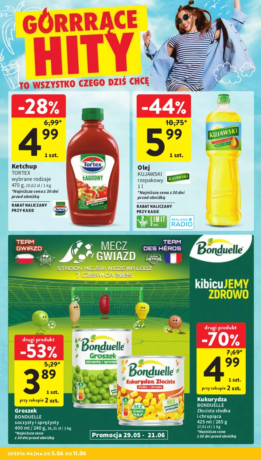 Gazetka promocyjna Intermarche - Gazetka Intermarche - ważna 05.06 do 11.06.2025 - strona 6 - produkty: Bonduelle, Groszek, Ketchup, Kujawski, Kukurydza, Olej