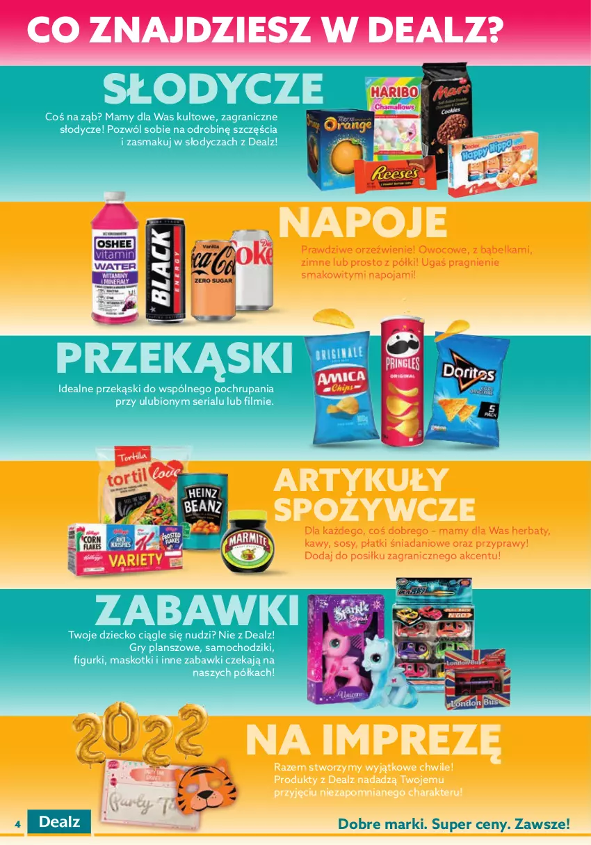 Gazetka promocyjna Dealz - WIELKIE OTWARCIE: 28.02.2023🥳 godz. 10:00Katowice, Homepark Rawa - ważna 28.02 do 14.03.2023 - strona 4 - produkty: Artykuły spożywcze, Biuro, Chodzik, Danio, Długopis, Fa, Fanta, Gra, Gry, Marker, Napoje, Papier, Półka, Przyprawy, Samochodziki, Ser, Sos, Top, Zdrowie