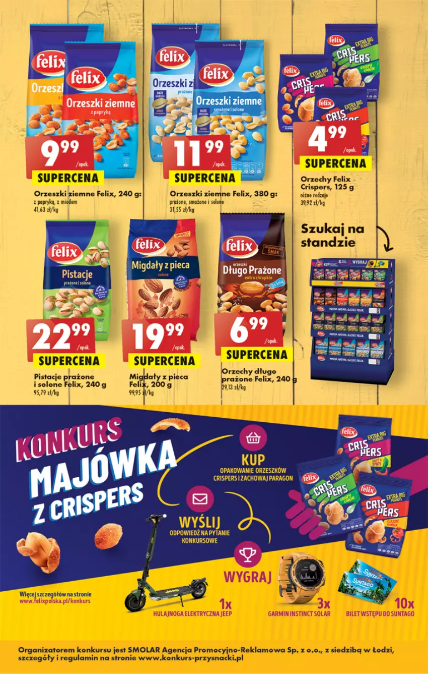 Gazetka promocyjna Biedronka - ważna 27.04 do 03.05.2023 - strona 39 - produkty: Felix, Hulajnoga, Hulajnoga elektryczna, Orzeszki, Orzeszki ziemne, Pistacje, Tago