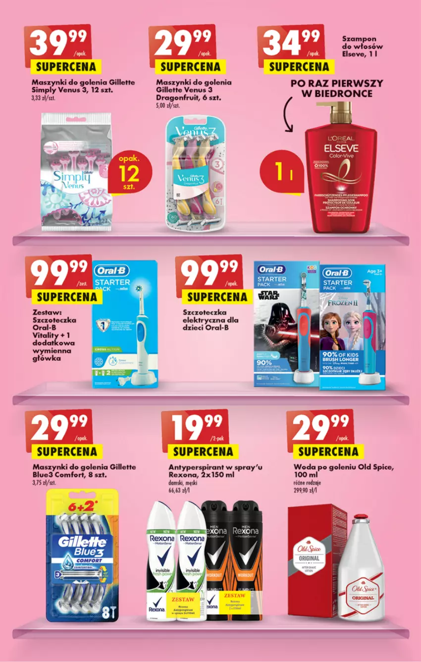 Gazetka promocyjna Biedronka - ważna 27.04 do 03.05.2023 - strona 53 - produkty: Antyperspirant, Dron, Dzieci, Gillette, Gillette Venus, Old Spice, Rexona, Szczoteczka, Venus, Woda, Woda po goleniu