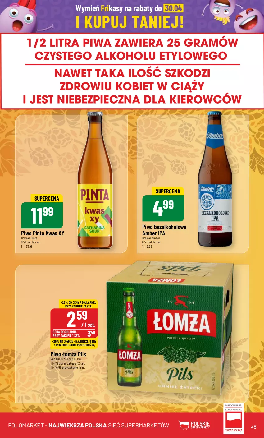 Gazetka promocyjna PoloMarket - Gazetka pomocyjna - ważna 10.04 do 16.04.2024 - strona 45 - produkty: Piwo, Pur