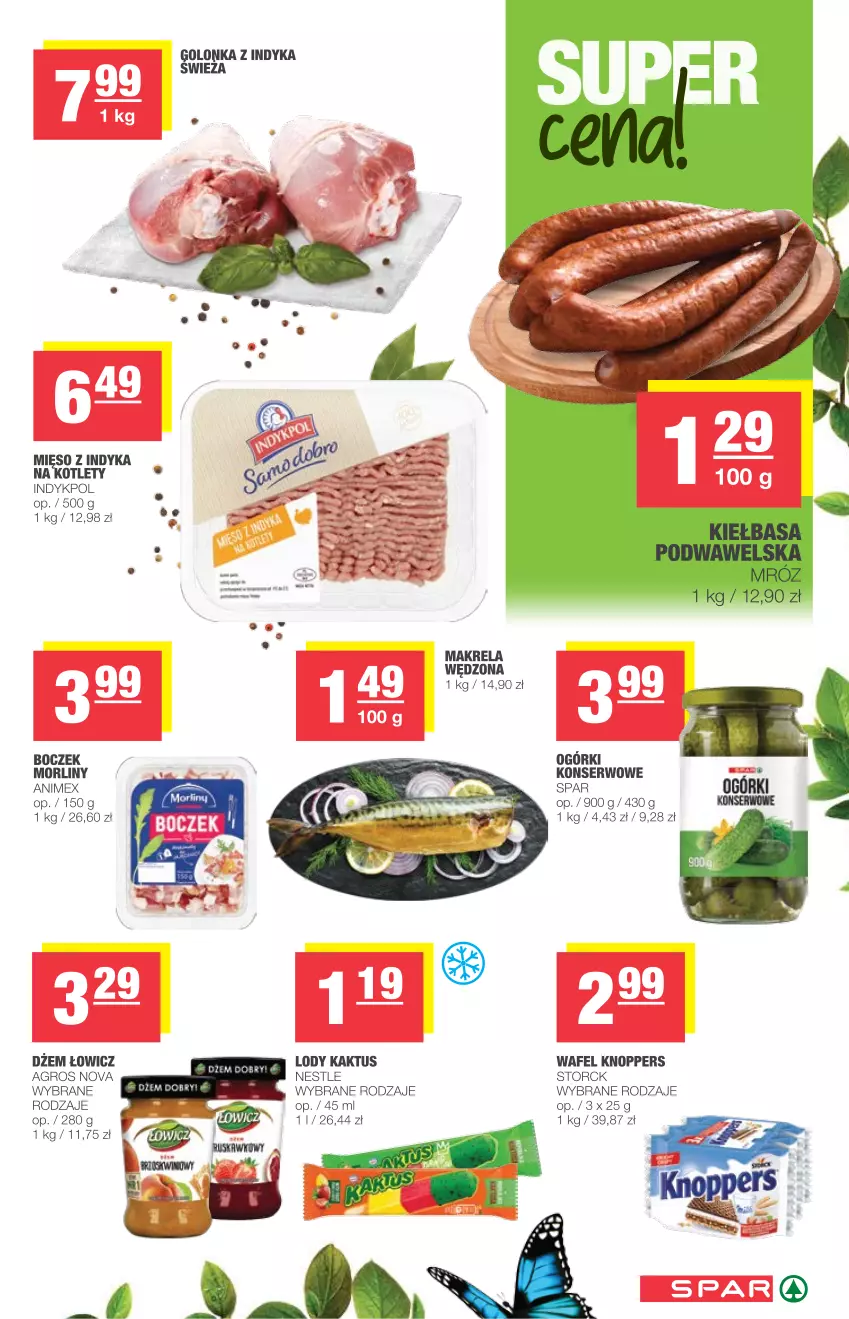 Gazetka promocyjna Spar - Eurospar - ważna 05.05 do 11.05.2021 - strona 3 - produkty: Boczek, Golonka z indyka, Kaktus, Knoppers, Kotlet, Lody, Mięso, Mięso z indyka, Morliny, Ser