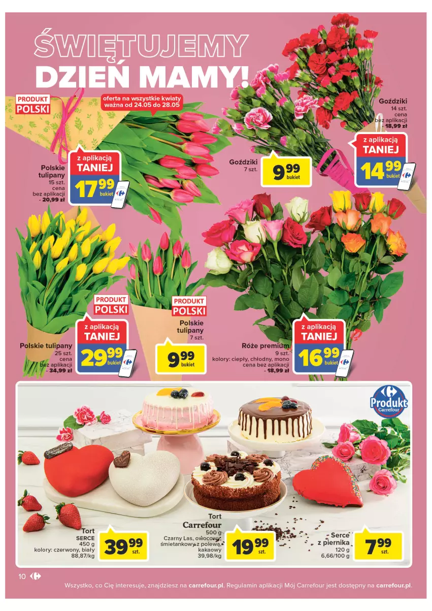 Gazetka promocyjna Carrefour - Gazetka Carrefour ZyskOferty - ważna 23.05 do 28.05.2022 - strona 10 - produkty: Bukiet, Kakao, Piernik, Ser, Tulipan