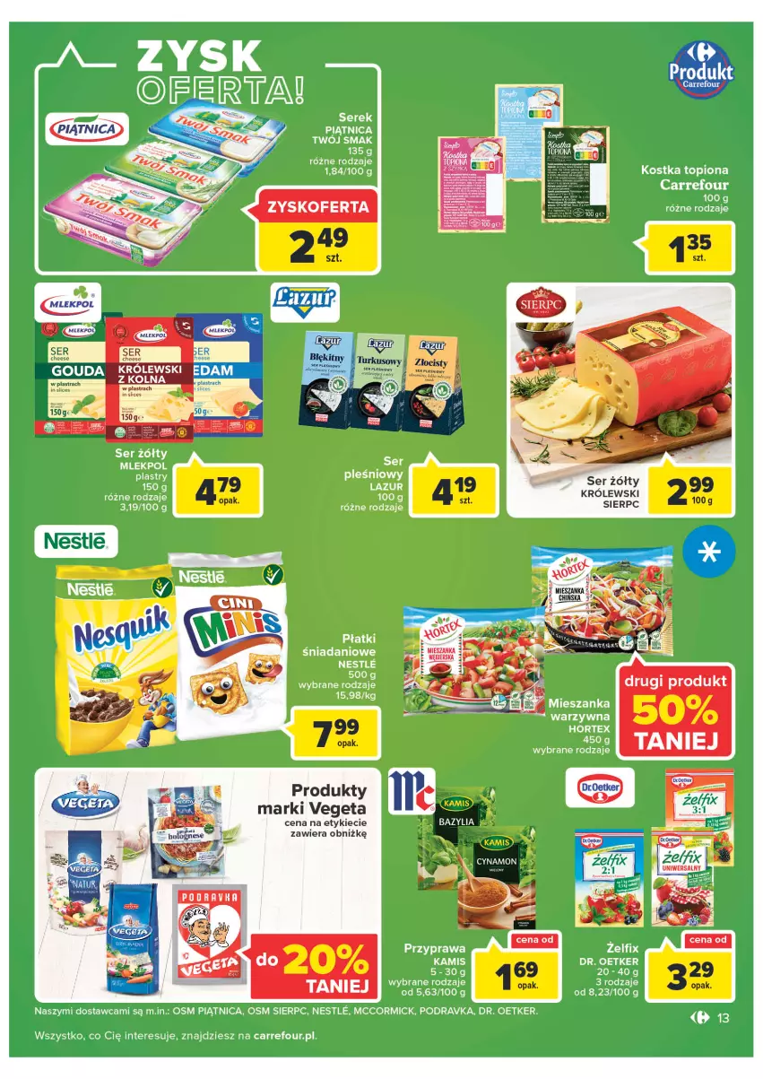 Gazetka promocyjna Carrefour - Gazetka Carrefour ZyskOferty - ważna 23.05 do 28.05.2022 - strona 13 - produkty: Edam, Królewski, Ser, Vegeta