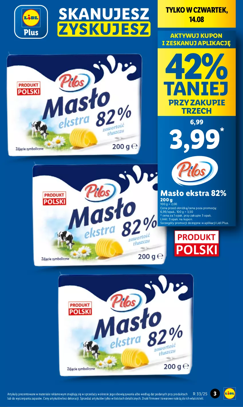 Gazetka promocyjna Lidl - GAZETKA - ważna 13.08 do 16.08.2025 - strona 3 - produkty: Masło