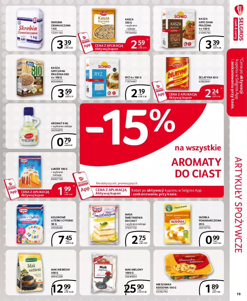 Gazetka promocyjna Selgros - Extra Oferta - ważna 01.03 do 31.03.2021 - strona 19 - produkty: Artykuły spożywcze, Gry, Kasza, Kasza gryczana, LG, Mak mielony, Ryż, Skrobia ziemniaczana