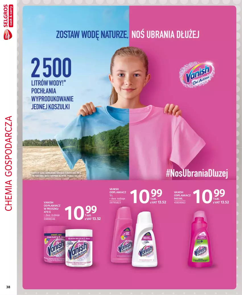 Gazetka promocyjna Selgros - Extra Oferta - ważna 01.03 do 31.03.2021 - strona 38 - produkty: Odplamiacz, Vanish