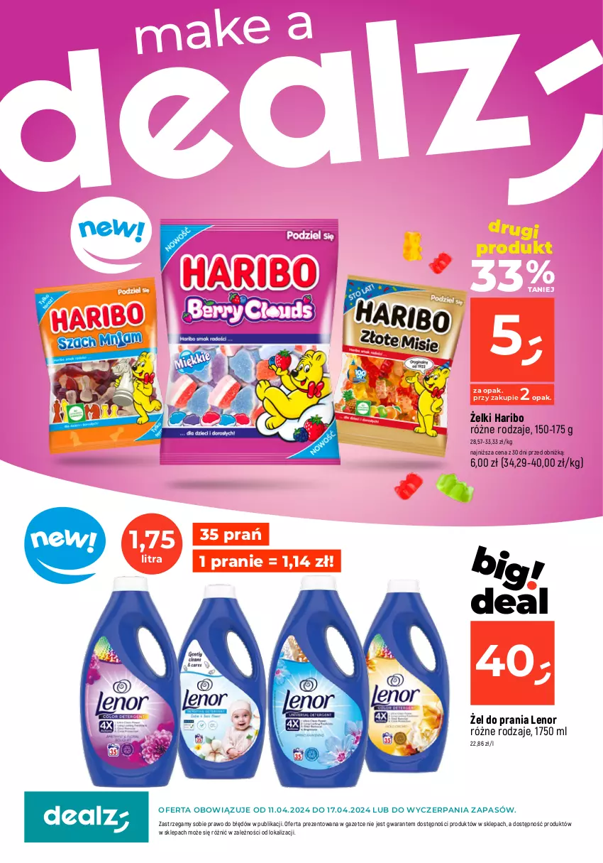 Gazetka promocyjna Dealz - MAKE A DEALZ - ważna 11.04 do 17.04.2024 - strona 1 - produkty: Haribo, Lenor