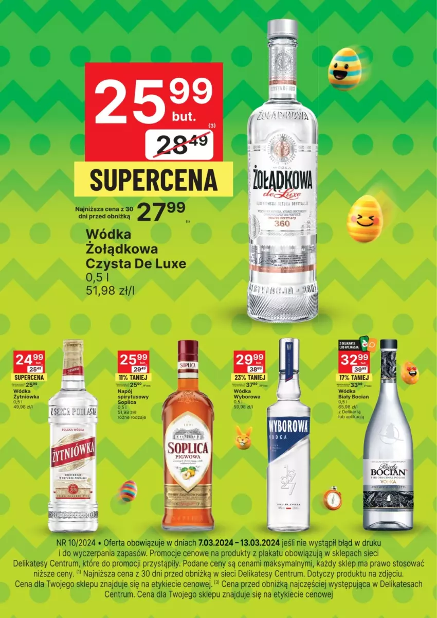 Gazetka promocyjna Delikatesy Centrum - Folder alkoholowy DC10 - ważna 07.03 do 13.03.2024 - strona 1 - produkty: Biały Bocian, Napój, Rum, Soplica, Wódka, Wyborowa