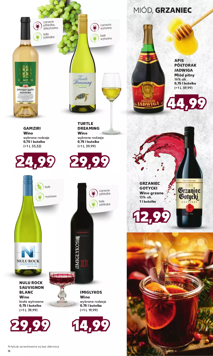 Gazetka promocyjna Kaufland - Barek Kauflandu - ważna 19.10 do 31.10.2023 - strona 15 - produkty: Miód, Miód pitny, Sauvignon Blanc, Wino, Wino białe