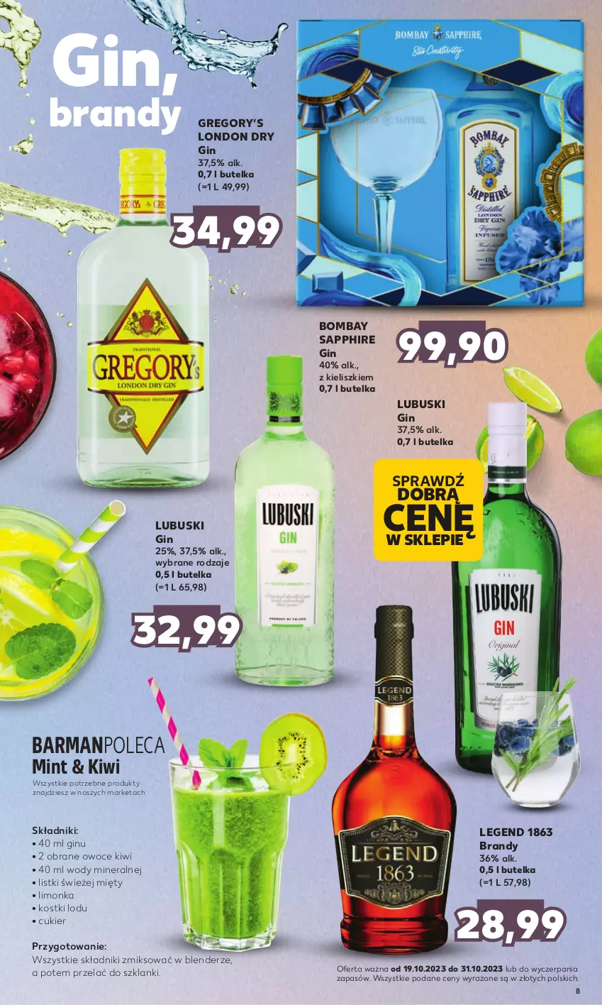 Gazetka promocyjna Kaufland - Barek Kauflandu - ważna 19.10 do 31.10.2023 - strona 8 - produkty: Blender, Brandy, Cukier, Gin, Kiwi, Lanki, Limonka, Owoce