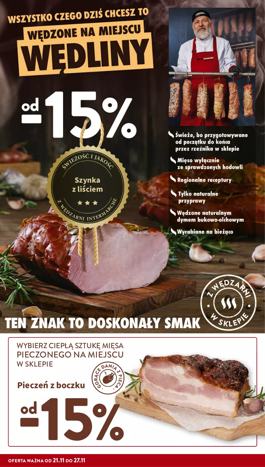 Gazetka promocyjna Intermarche - Gazetka Intermarche - ważna 21.11 do 27.11.2024 - strona 14 - produkty: Piec, Szynka