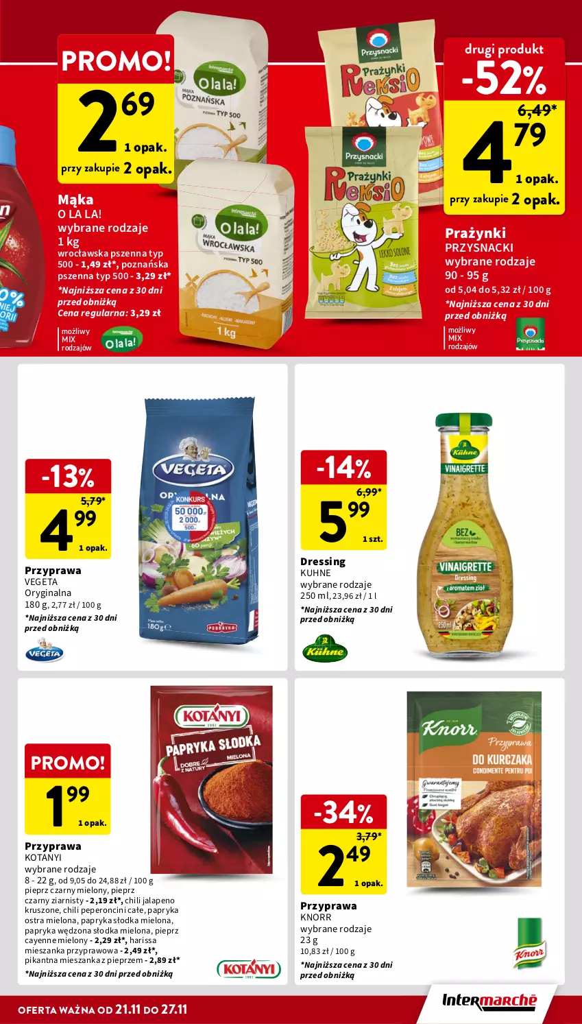 Gazetka promocyjna Intermarche - Gazetka Intermarche - ważna 21.11 do 27.11.2024 - strona 31 - produkty: Dres, Gin, Knorr, Mąka, Papryka, Papryka słodka, Papryka wędzona, Pieprz, Przysnacki, Vegeta