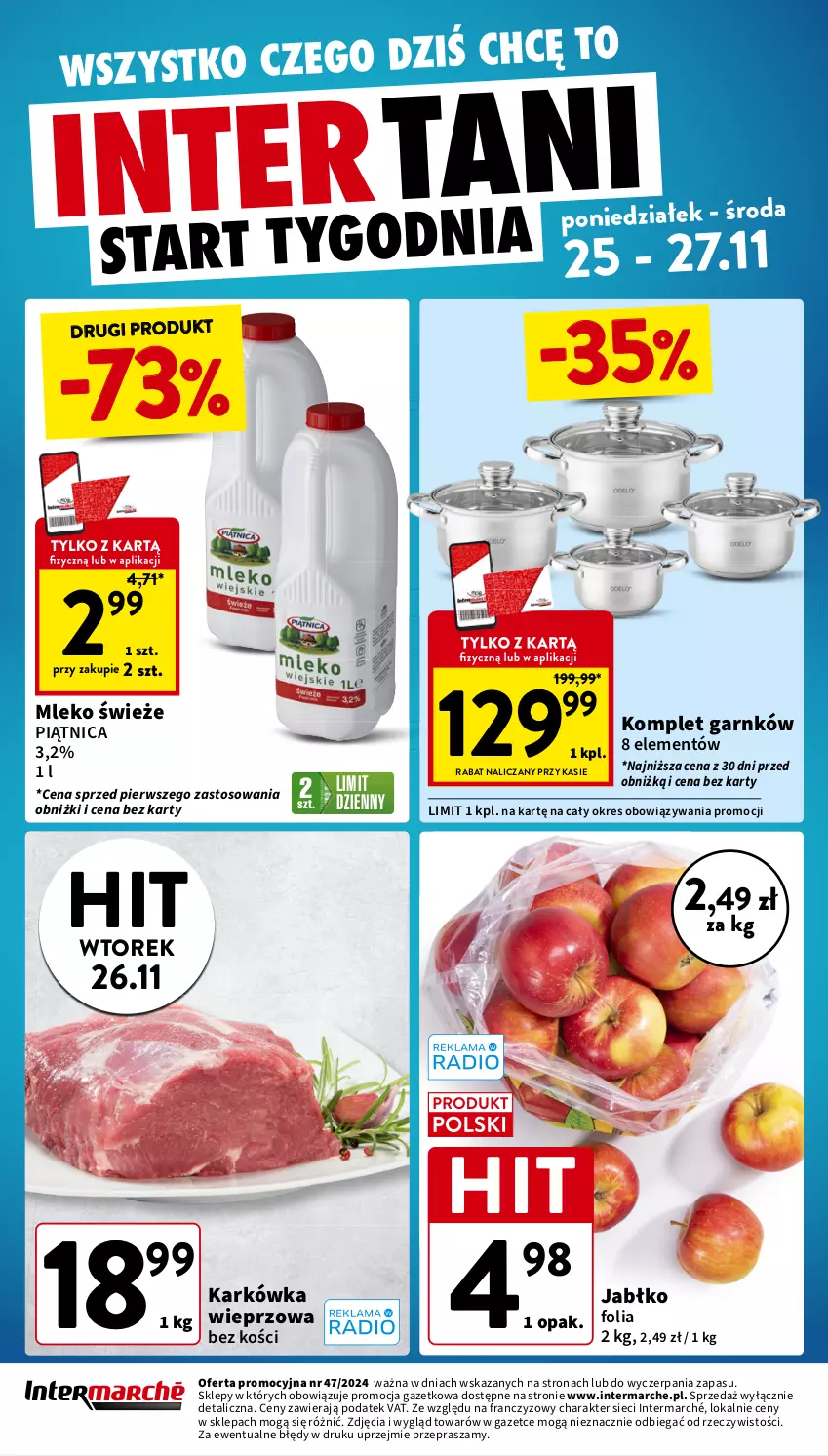 Gazetka promocyjna Intermarche - Gazetka Intermarche - ważna 21.11 do 27.11.2024 - strona 48 - produkty: Mleko, Piątnica