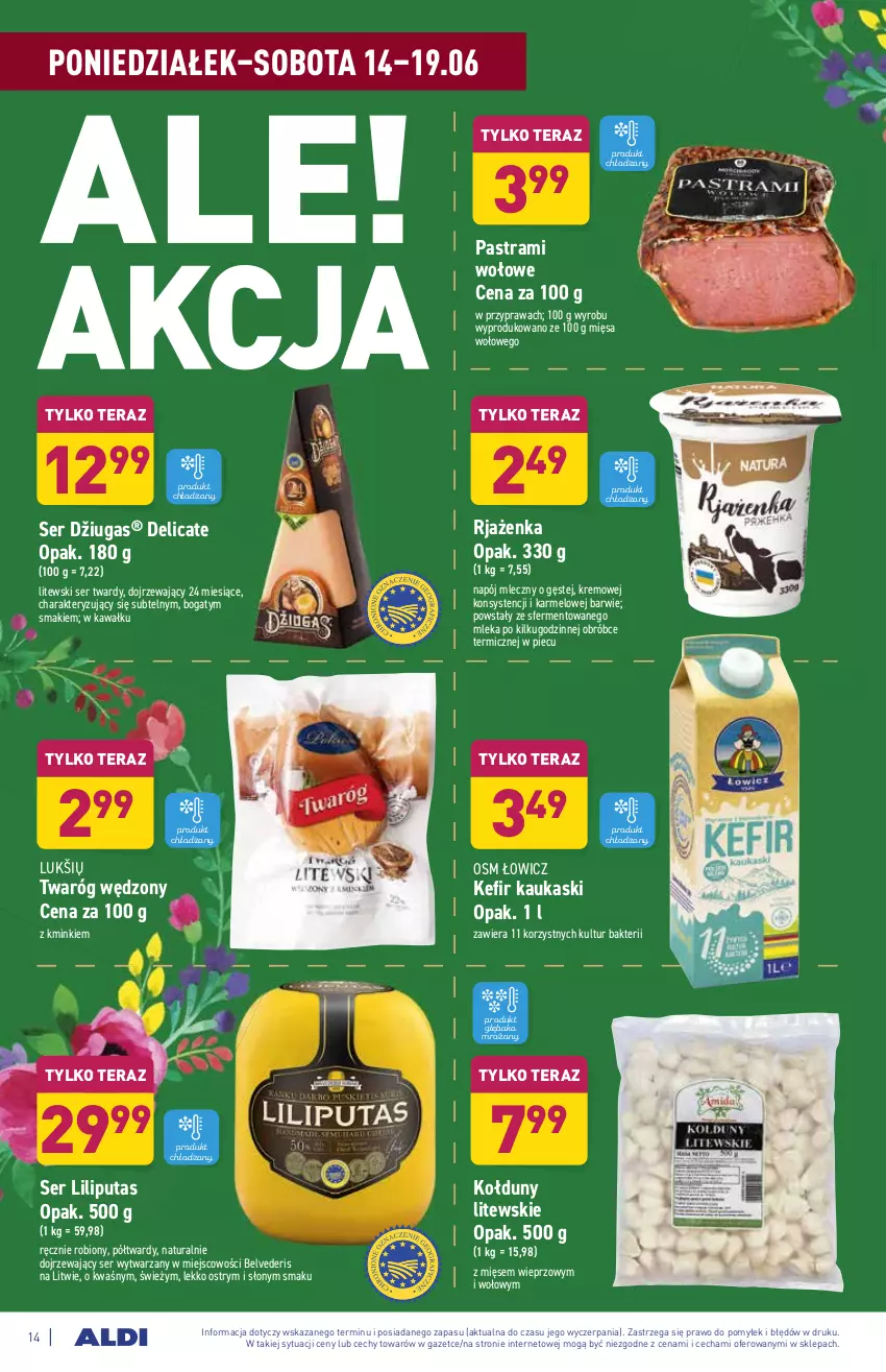 Gazetka promocyjna Aldi - ważna 14.06 do 19.06.2021 - strona 14 - produkty: Kask, Kawa, Kefir, Napój, Napój mleczny, Piec, Ser, Tera, Twaróg