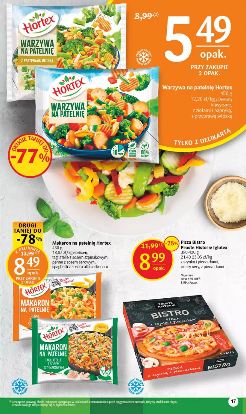 Gazetka promocyjna Delikatesy Centrum - Gazetka DC33 - ważna 24.08 do 30.08.2023 - strona 17 - produkty: Hortex, Makaron, Penne, Piec, Pieczarka, Pizza, Rum, Ser, Sos, Spaghetti, Szpinak, Tagliatelle