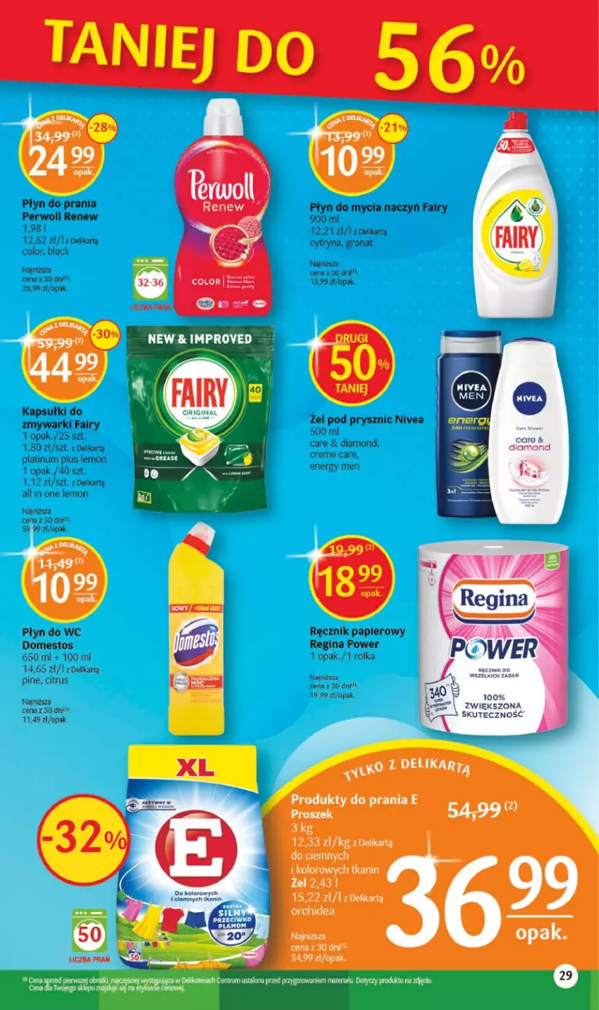 Gazetka promocyjna Delikatesy Centrum - Gazetka DC33 - ważna 24.08 do 30.08.2023 - strona 29 - produkty: Do mycia naczyń, Domestos, Fa, Fairy, Gin, Papier, Płyn do mycia, Płyn do mycia naczyń, Płyn do wc, Ręcznik, Zmywarki