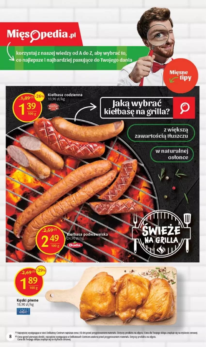 Gazetka promocyjna Delikatesy Centrum - Gazetka DC33 - ważna 24.08 do 30.08.2023 - strona 8 - produkty: Grill, Kęski piwne, Kiełbasa, Rum, Wawel