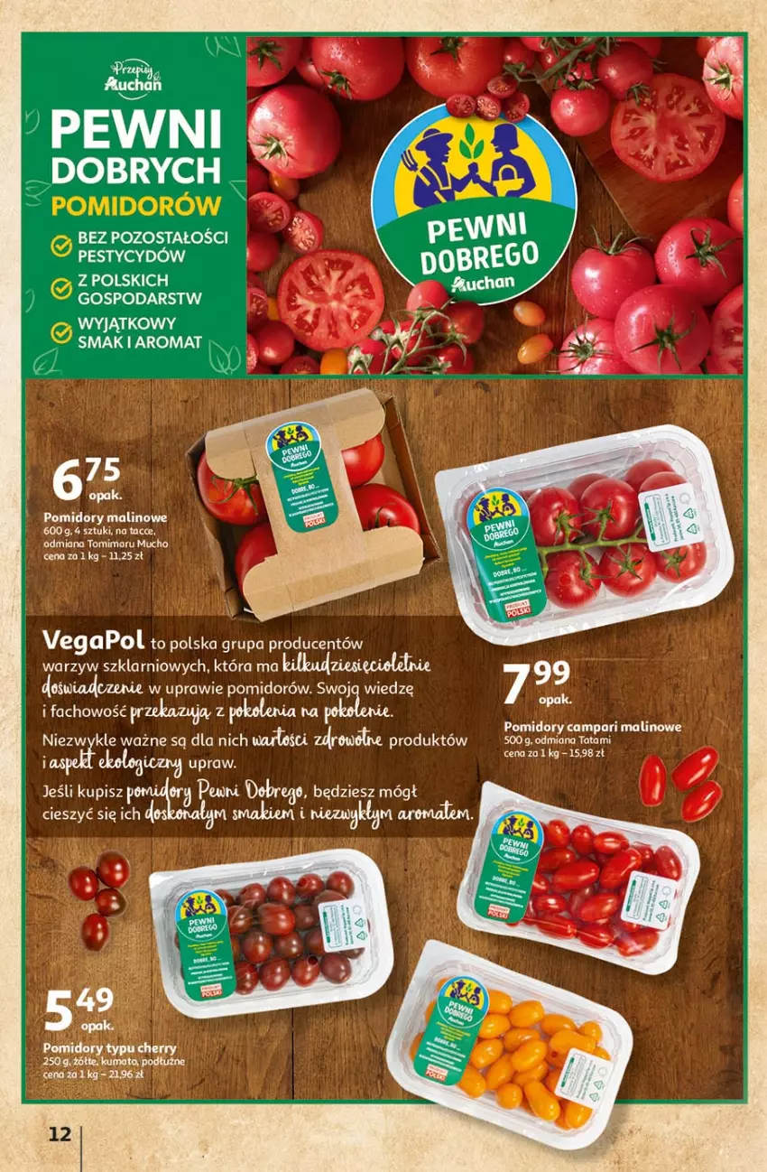 Gazetka promocyjna Auchan - Małe ceny Hipermarkety - ważna 02.09 do 08.09.2021 - strona 12 - produkty: Fa, Pomidory