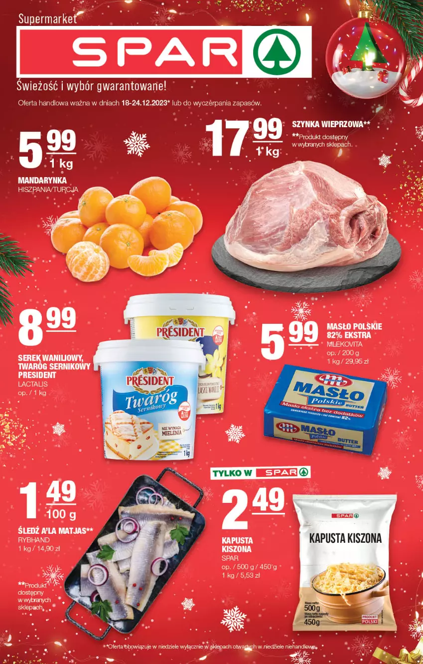 Gazetka promocyjna Spar - Spar - ważna 17.12 do 27.12.2023 - strona 1 - produkty: Mleko, Mlekovita, Ser