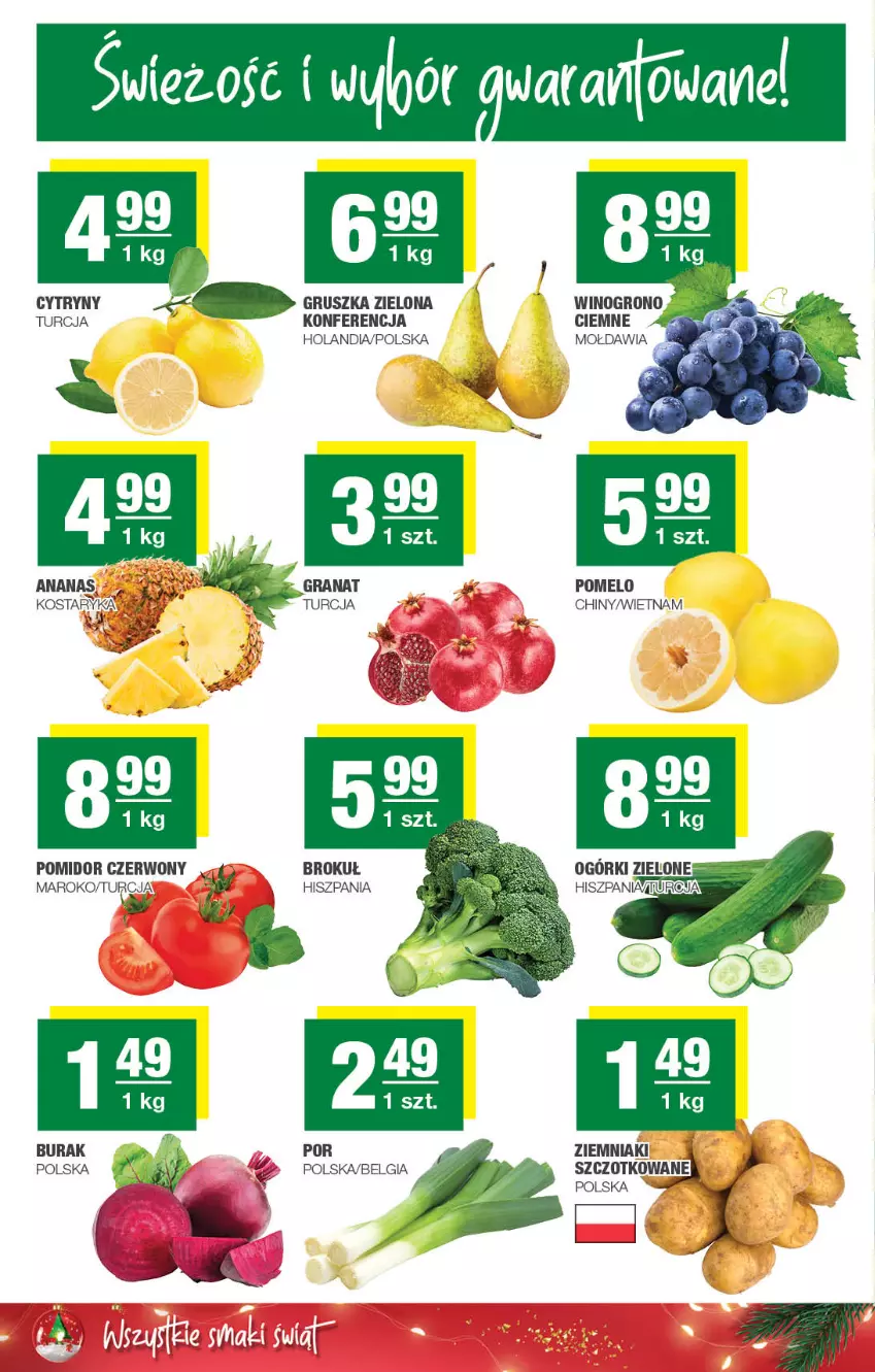 Gazetka promocyjna Spar - Spar - ważna 17.12 do 27.12.2023 - strona 2 - produkty: Ananas, Cytryny, LG, Pomelo, Por