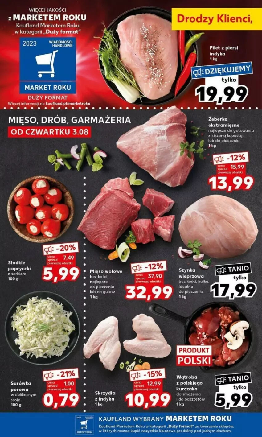 Gazetka promocyjna Kaufland - ważna 07.08 do 09.08.2023 - strona 2 - produkty: Drób, Fa, Kapustą, Kurczak, Mięso, Mięso wołowe, Piec, Sok