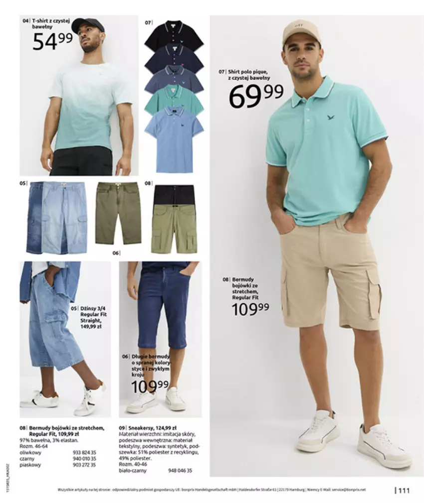 Gazetka promocyjna Bonprix - URLOPOWE NIEZBĘDNIKI - ważna 17.06 do 28.07.2025 - strona 113 - produkty: Bermudy, Koc, Por, T-shirt