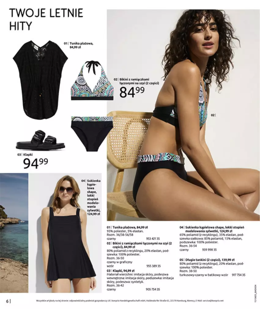 Gazetka promocyjna Bonprix - URLOPOWE NIEZBĘDNIKI - ważna 17.06 do 28.07.2025 - strona 8 - produkty: Anew, Bikini, Fa, Gra, Klapki, Por, Tran, Tunika, Wasa