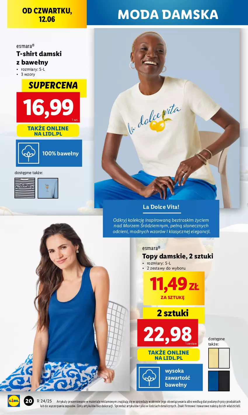 Gazetka promocyjna Lidl - GAZETKA - ważna 09.06 do 14.06.2025 - strona 28 - produkty: Moda, Sok, T-shirt, Top