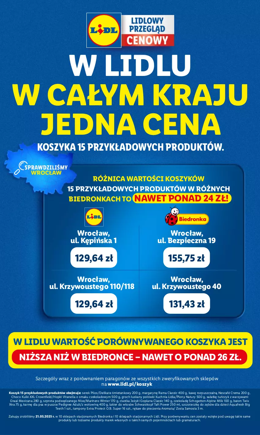Gazetka promocyjna Lidl - GAZETKA - ważna 09.06 do 14.06.2025 - strona 3 - produkty: Aquafresh, Baton, Ciastka, Dron, Dzieci, Goplana, Gra, Graal, Groch, Jeżyki, Kosz, Kuchnia, Lakier, Lakier do włosów, LANA, Nescafé, O.B., Pedigree, Piec, Pilos, Por, Rama, Rękaw do pieczenia, Sałat, Schogetten, Schwarzkopf, Ser, Serek, Szprot, Taft, Tampony, Tuńczyk, Twix, Warzywa