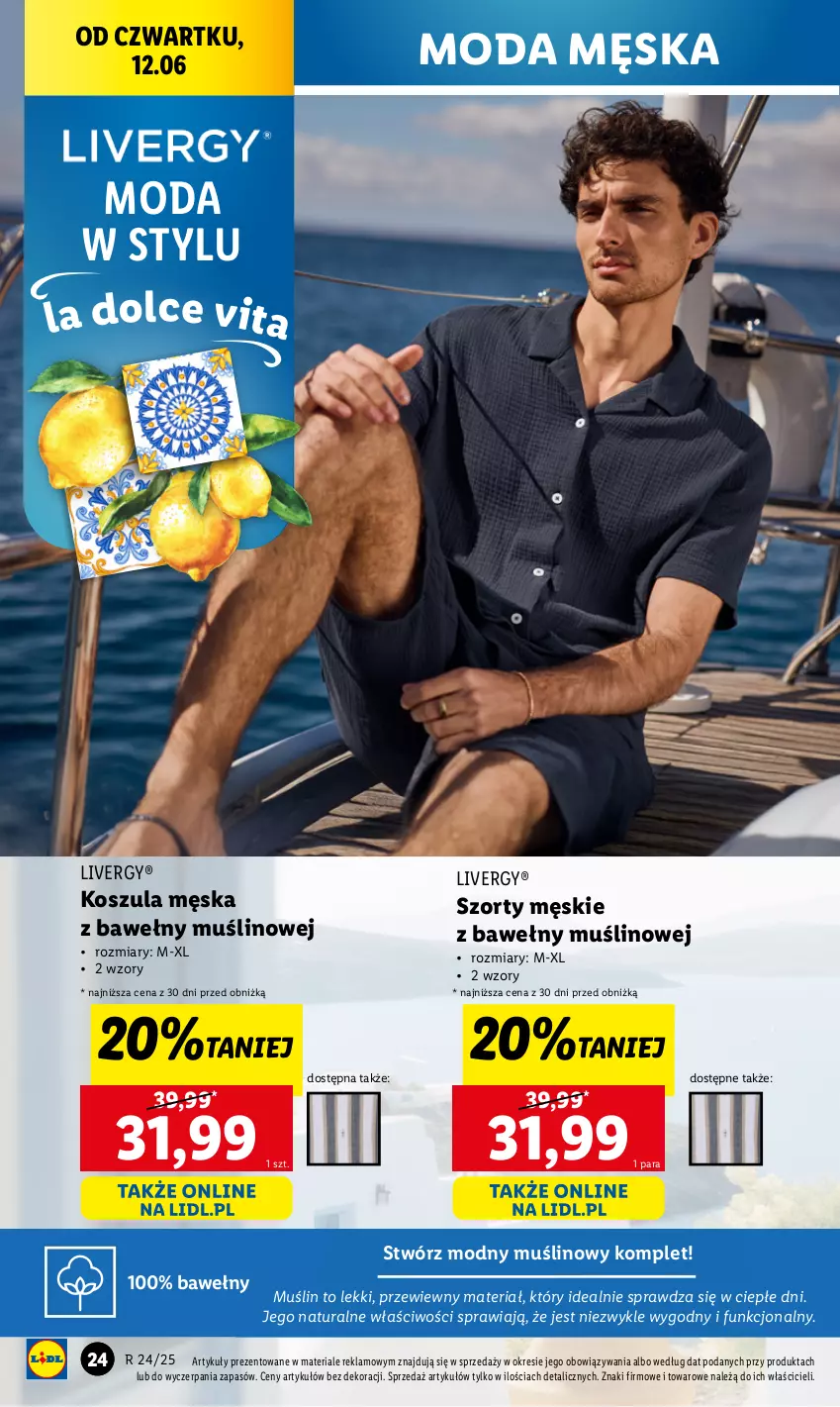 Gazetka promocyjna Lidl - GAZETKA - ważna 09.06 do 14.06.2025 - strona 32 - produkty: Kosz, Koszula, Moda, Szorty