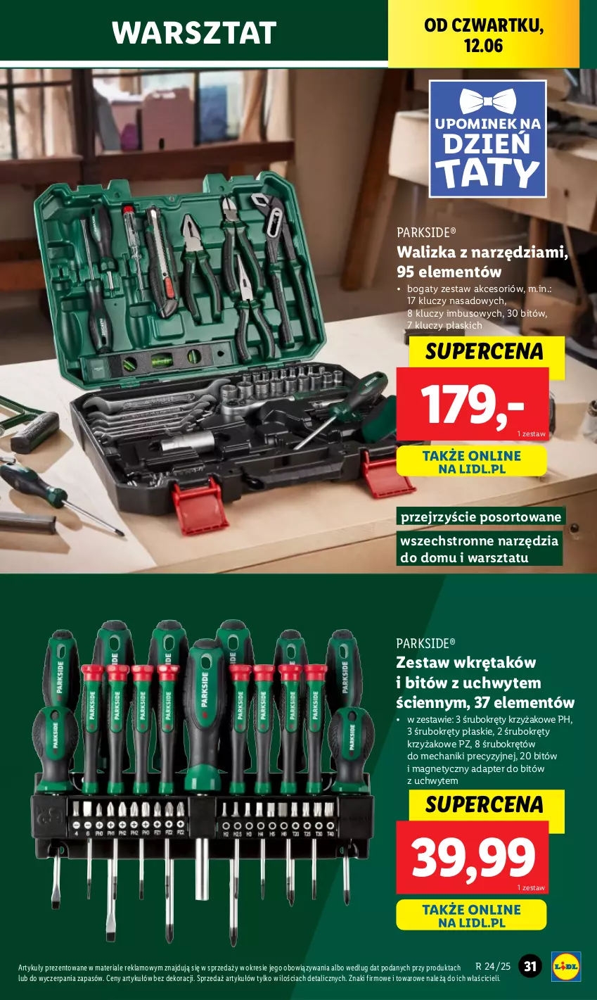 Gazetka promocyjna Lidl - GAZETKA - ważna 09.06 do 14.06.2025 - strona 41 - produkty: Parkside, Walizka, Wkręt, Zestaw wkrętaków