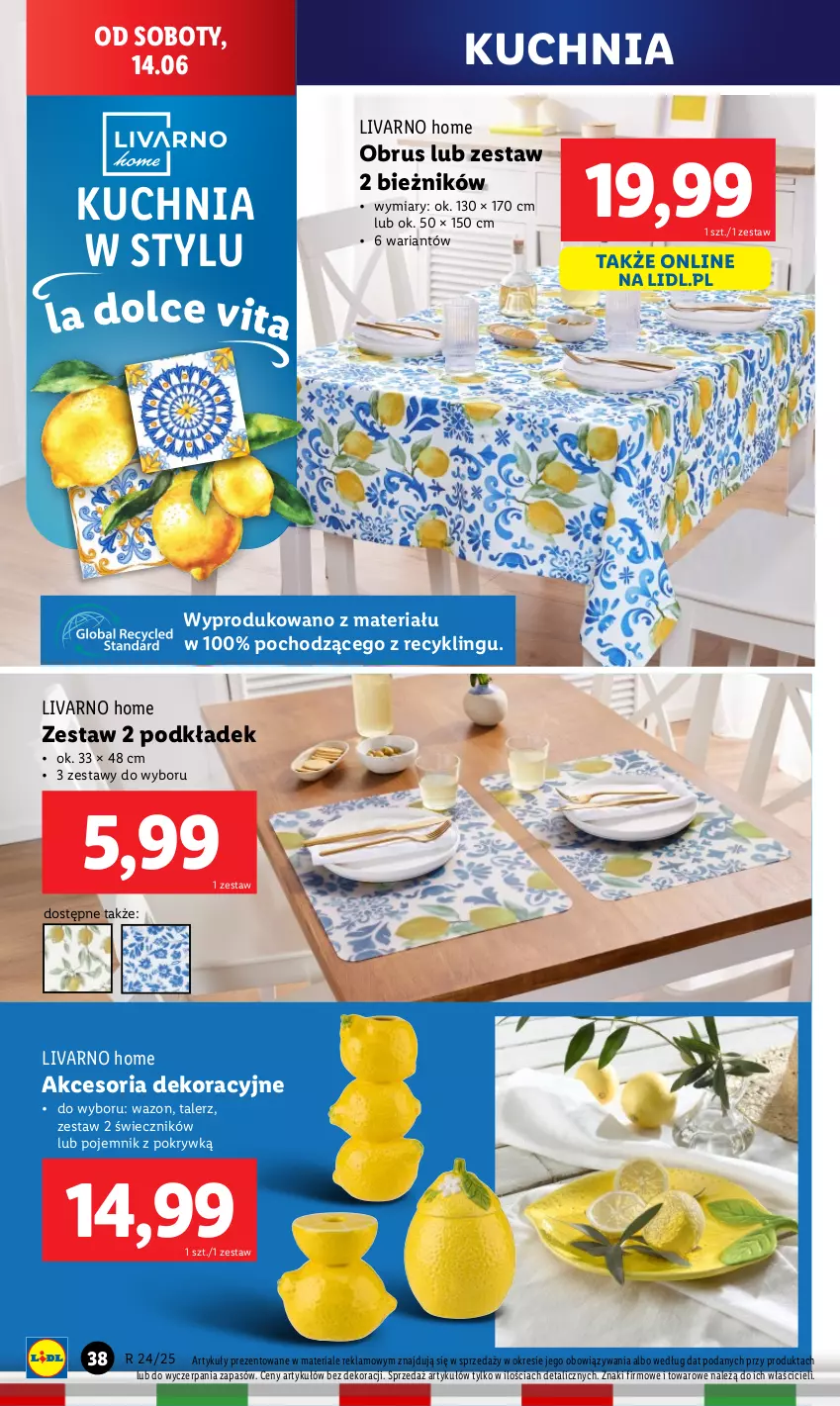 Gazetka promocyjna Lidl - GAZETKA - ważna 09.06 do 14.06.2025 - strona 50 - produkty: Bieżnik, Ivar, Kuchnia, Obrus, Podkład, Pojemnik, Pojemnik z pokrywką, Talerz, Wazon