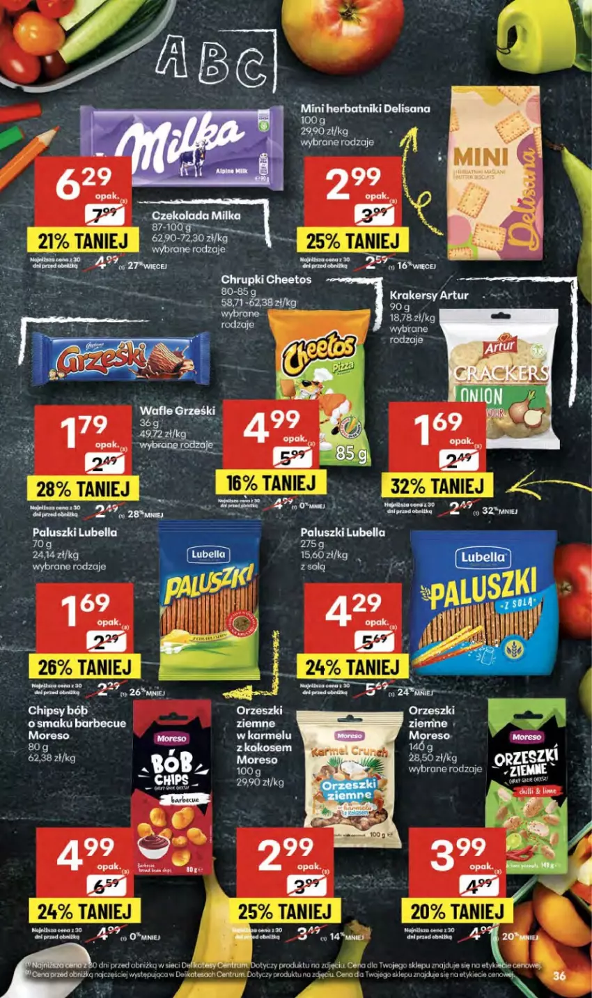 Gazetka promocyjna Delikatesy Centrum - Franczyza DC36 Czwartek - ważna 04.09 do 10.09.2025 - strona 36 - produkty: Cheetos, Chipsy, Herbatniki, Isana, Orzeszki, Orzeszki ziemne, Por, Rum
