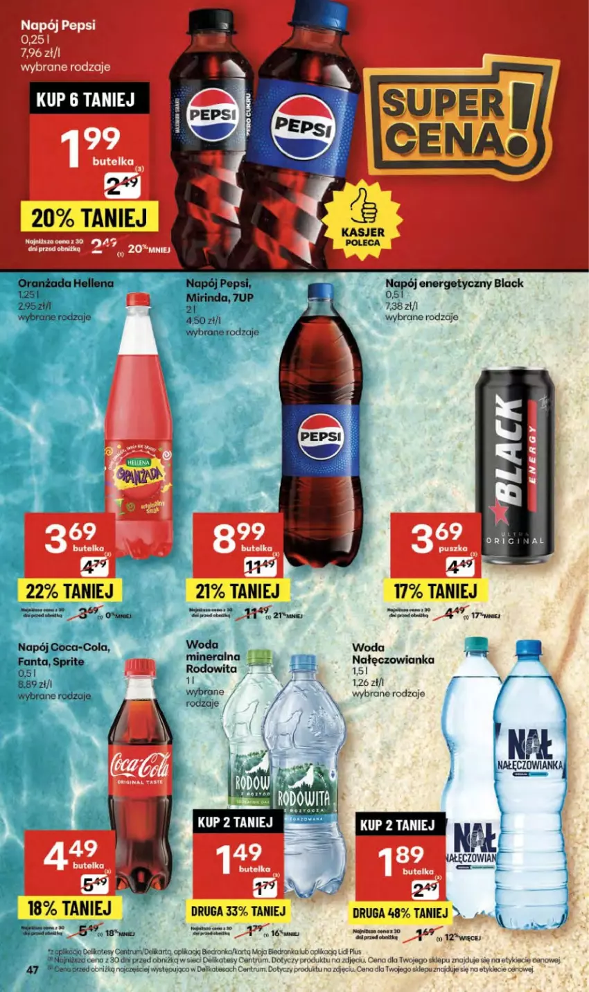 Gazetka promocyjna Delikatesy Centrum - Franczyza DC36 Czwartek - ważna 04.09 do 10.09.2025 - strona 47 - produkty: Dron, Lack, Nałęczowianka, Rum, Woda