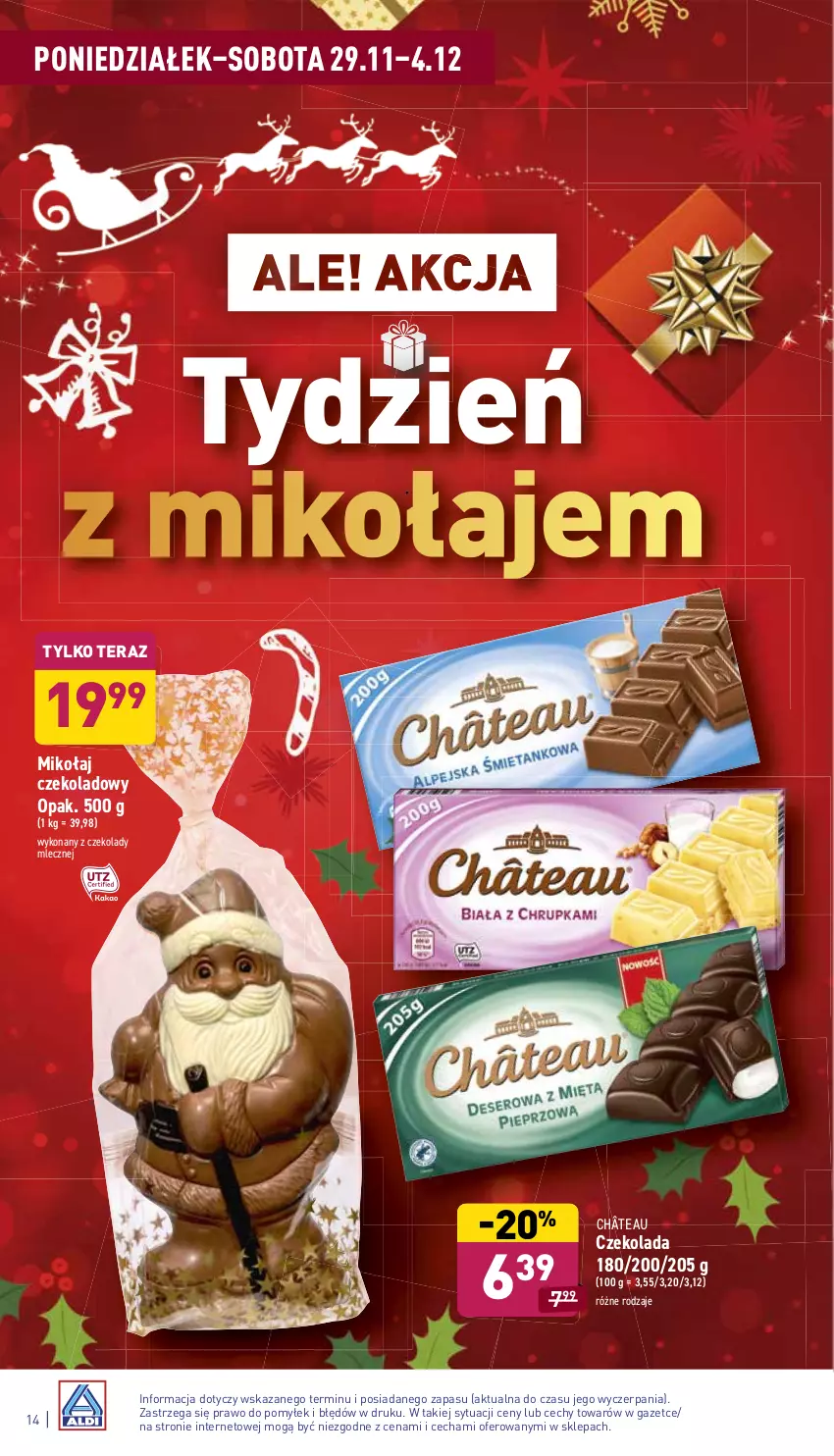 Gazetka promocyjna Aldi - Katalog spożywczy - ważna 29.11 do 04.12.2021 - strona 14 - produkty: Czekolada, Tera