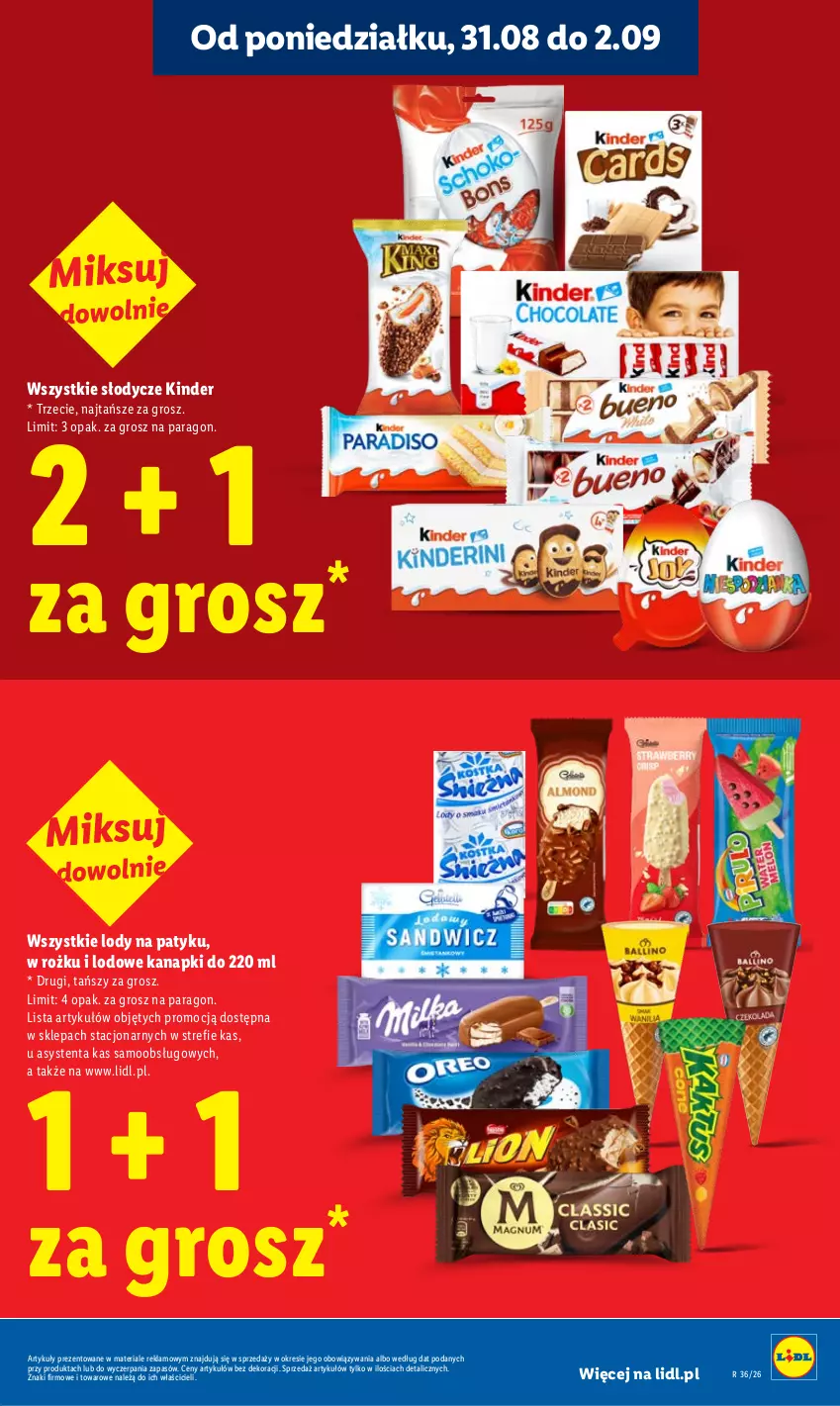 Gazetka promocyjna Lidl - Gazetka ważna od 31.08 do 2.09 - ważna 31.08 do 02.09.2026 - strona 11 - produkty: Kinder, Lody