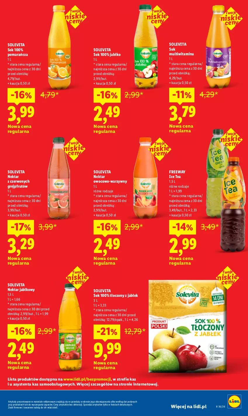 Gazetka promocyjna Lidl - Gazetka ważna od 31.08 do 2.09 - ważna 31.08 do 02.09.2026 - strona 25 - produkty: Grejpfrut, Ice tea, Nektar, Sok