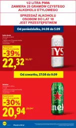 Gazetka promocyjna Lidl - Gazetka ważna od 31.08 do 2.09 - Gazetka - ważna od 02.09 do 02.09.2026 - strona 22 - produkty: Heineken, Tyskie