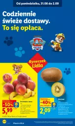 Gazetka promocyjna Lidl - Gazetka ważna od 31.08 do 2.09 - Gazetka - ważna od 02.09 do 02.09.2026 - strona 38 - produkty: Ser, Kiwi, Brzoskwinie