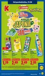 Gazetka promocyjna Lidl - Gazetka ważna od 31.08 do 2.09 - Gazetka - ważna od 02.09 do 02.09.2026 - strona 65 - produkty: Mus, Tera, Kubuś Waterrr, Kubuś, Pokémon, Napój
