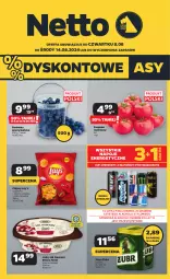 Gazetka promocyjna Netto - Artykuły spożywcze - Gazetka - ważna od 14.08 do 14.08.2024 - strona 1 - produkty: Piwa, Piwo, Gra, Borówka, Borówka amerykańska, Papryka, Chipsy, Napoje, Lody, Limonka, Lay’s, Pomidor malinowy