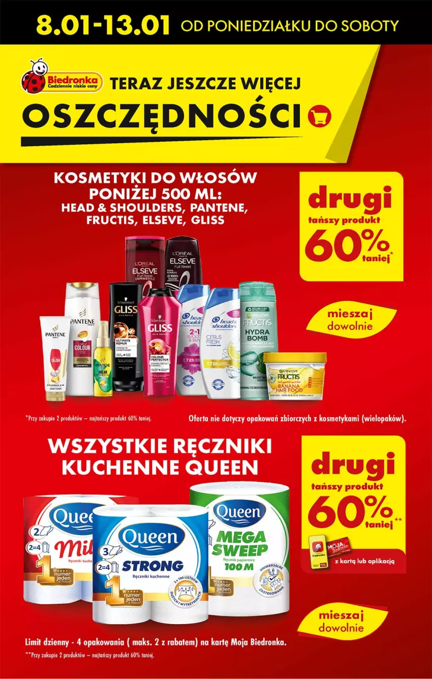 Gazetka promocyjna Biedronka - Od poniedzialku - ważna 08.01 do 13.01.2024 - strona 15 - produkty: Dron, Elseve, Fructis, Pantene, Ręcznik, Tera