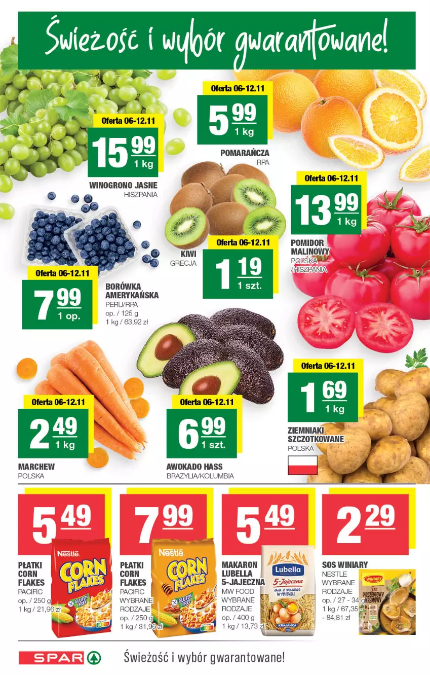 Gazetka promocyjna Spar - Spar - ważna 03.11 do 13.11.2024 - strona 2 - produkty: Bell, Bella, Borówka, Cif, Kiwi, Lubella, Makaron, Pomidor malinowy, Winiary, Wino, Ziemniaki