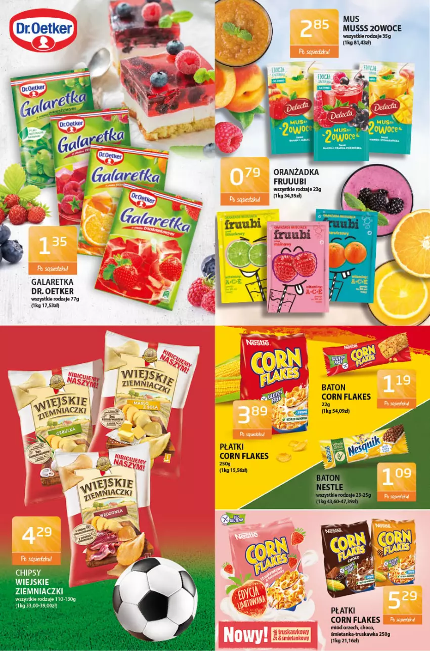 Gazetka promocyjna ABC - Gazetka - ważna 20.05 do 03.06.2021 - strona 4 - produkty: Corn flakes, Dr. Oetker, Gala, Galaretka, Miód, Mus, Owoce