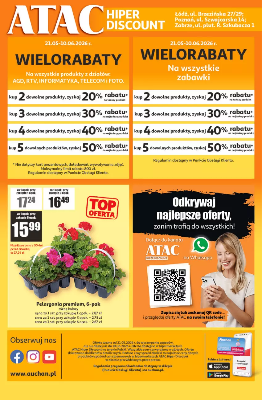 Gazetka promocyjna Auchan - Gazetka ATAC Hiper Discount - ważna 21.05 do 10.06.2026 - strona 4 - produkty: Gra, Ser, Telefon, Tera, Zupa